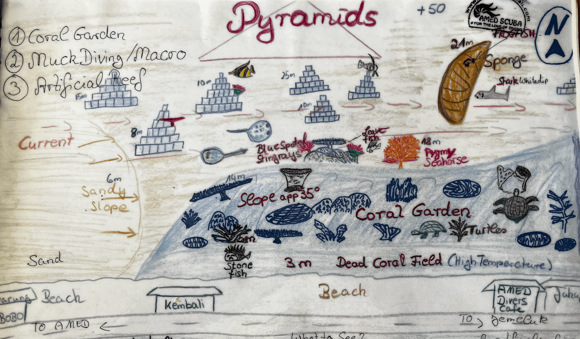 Dive site map